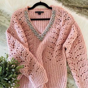 Boston Proper Open Knit Sweater